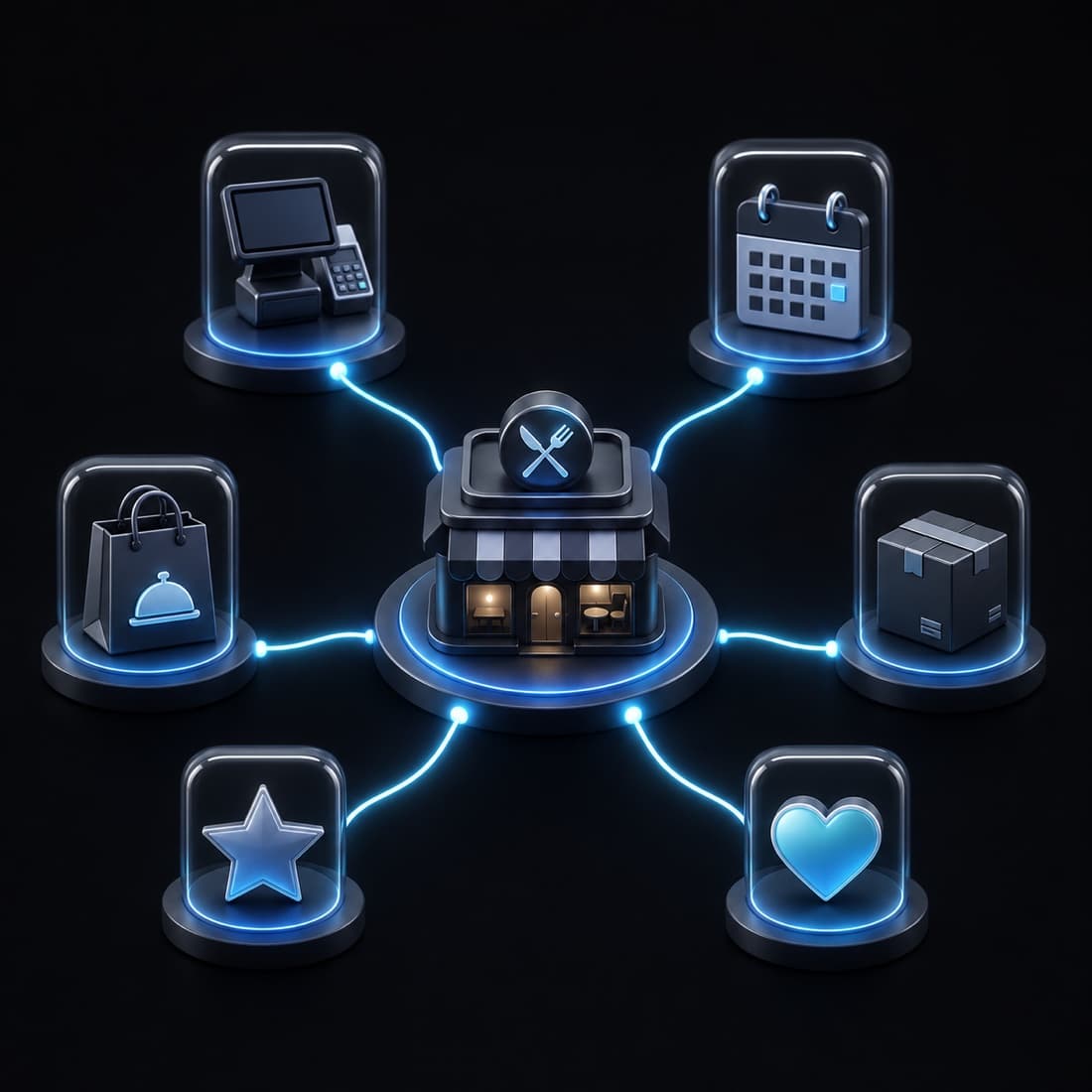 Connected restaurant technology stack